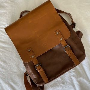 LXY Vegan Leather Bookbag